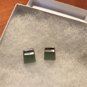 Green Aventurine stone with silver 925 earrings